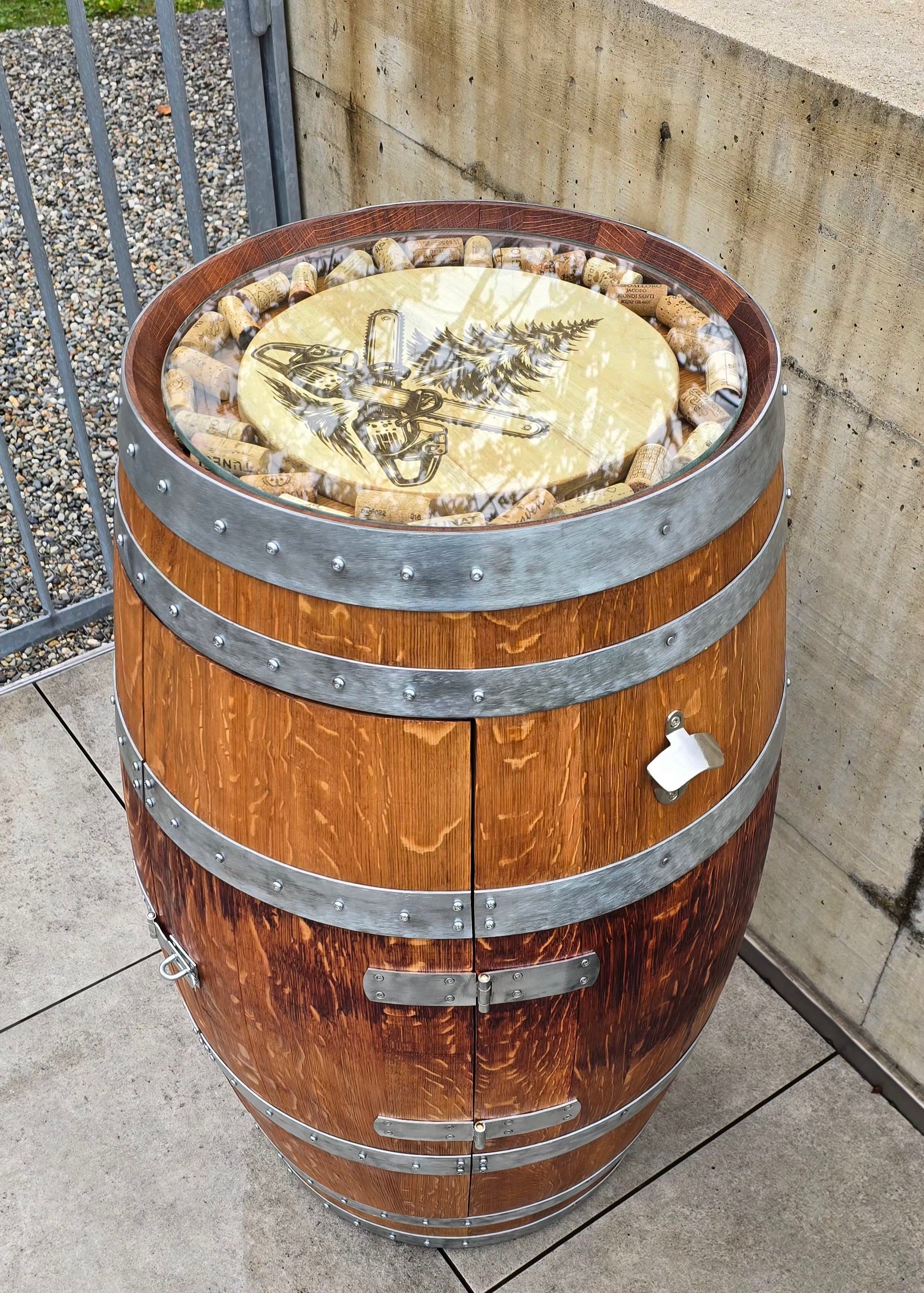 Botte Barrique 125L Porta Vino – Tavolino da Aperitivo Design
