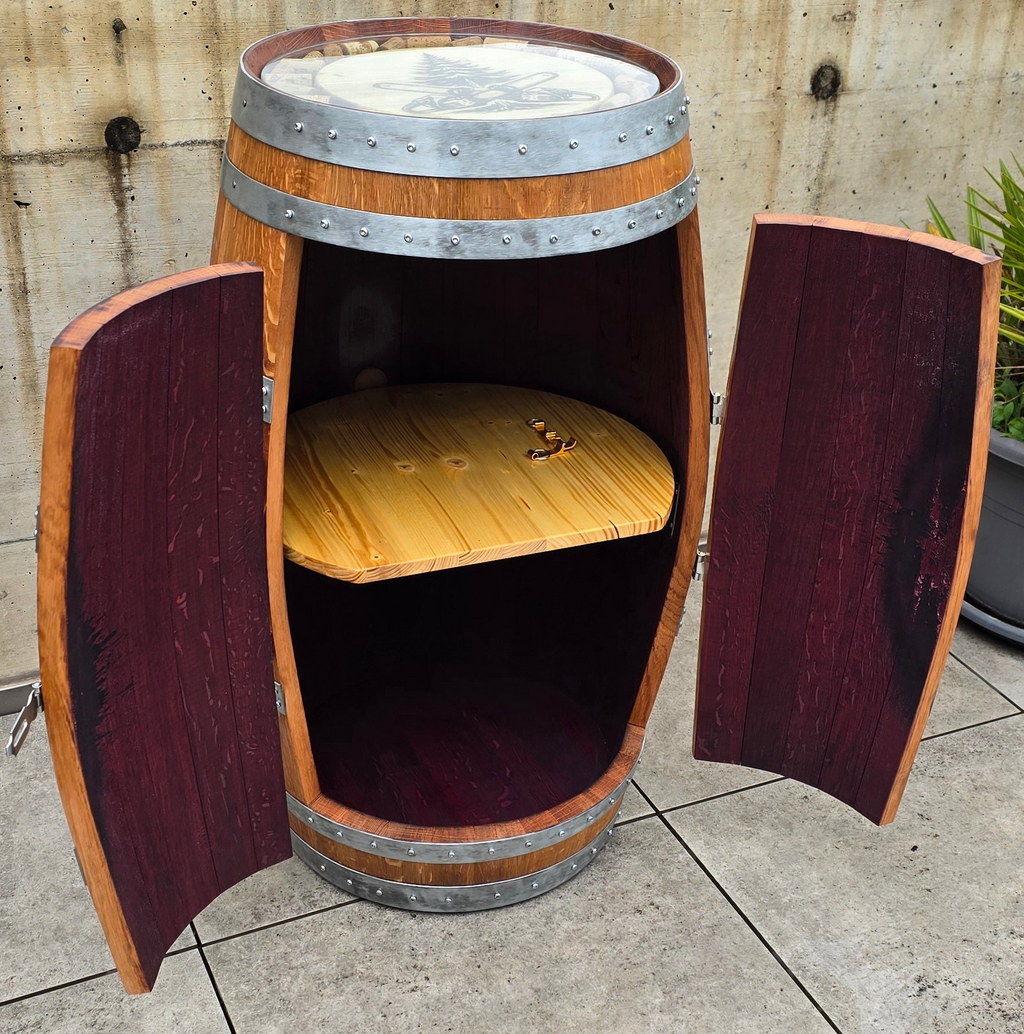 Botte Barrique 125L Porta Vino – Tavolino da Aperitivo Design