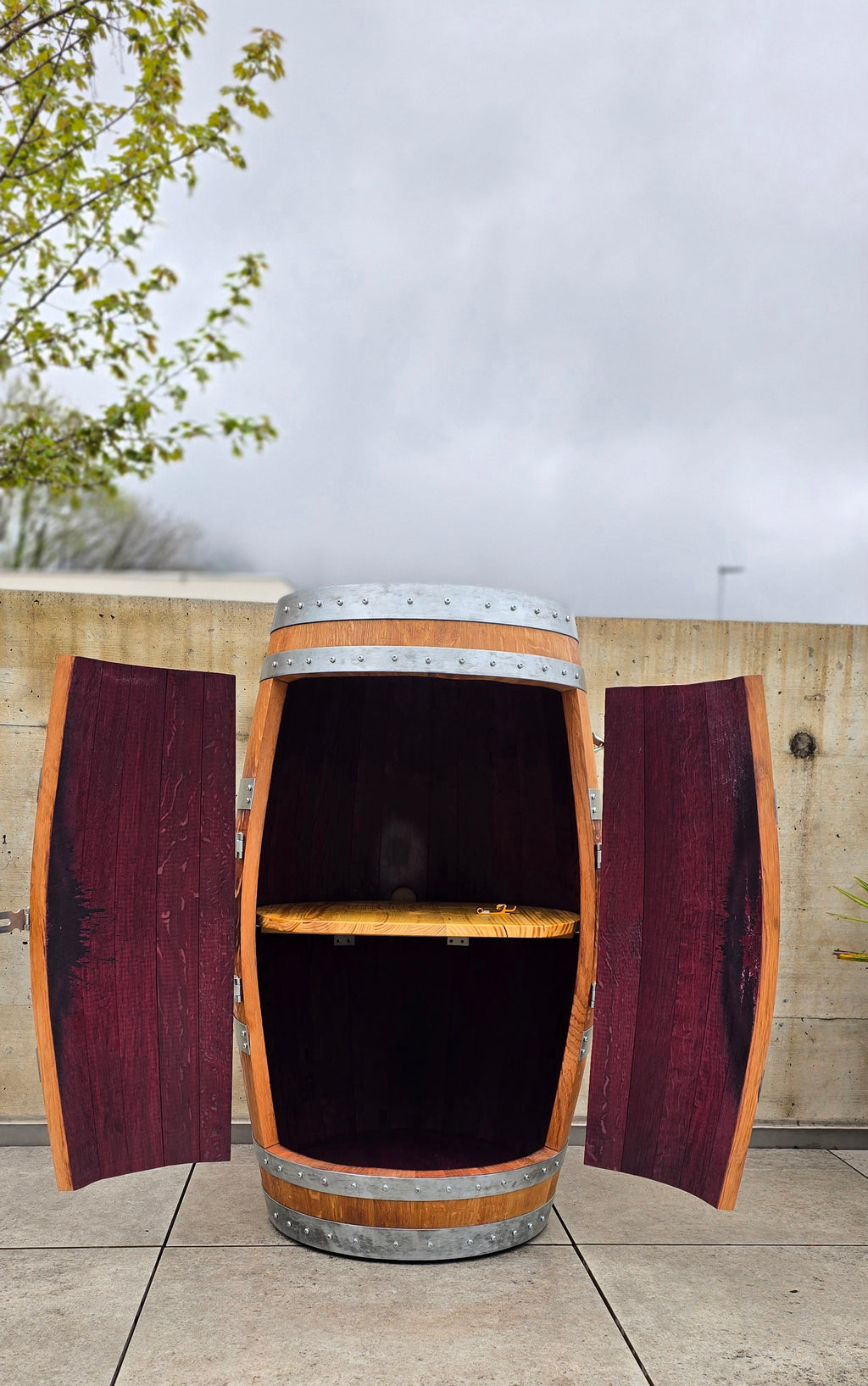 Botte Barrique 125L Porta Vino – Tavolino da Aperitivo Design