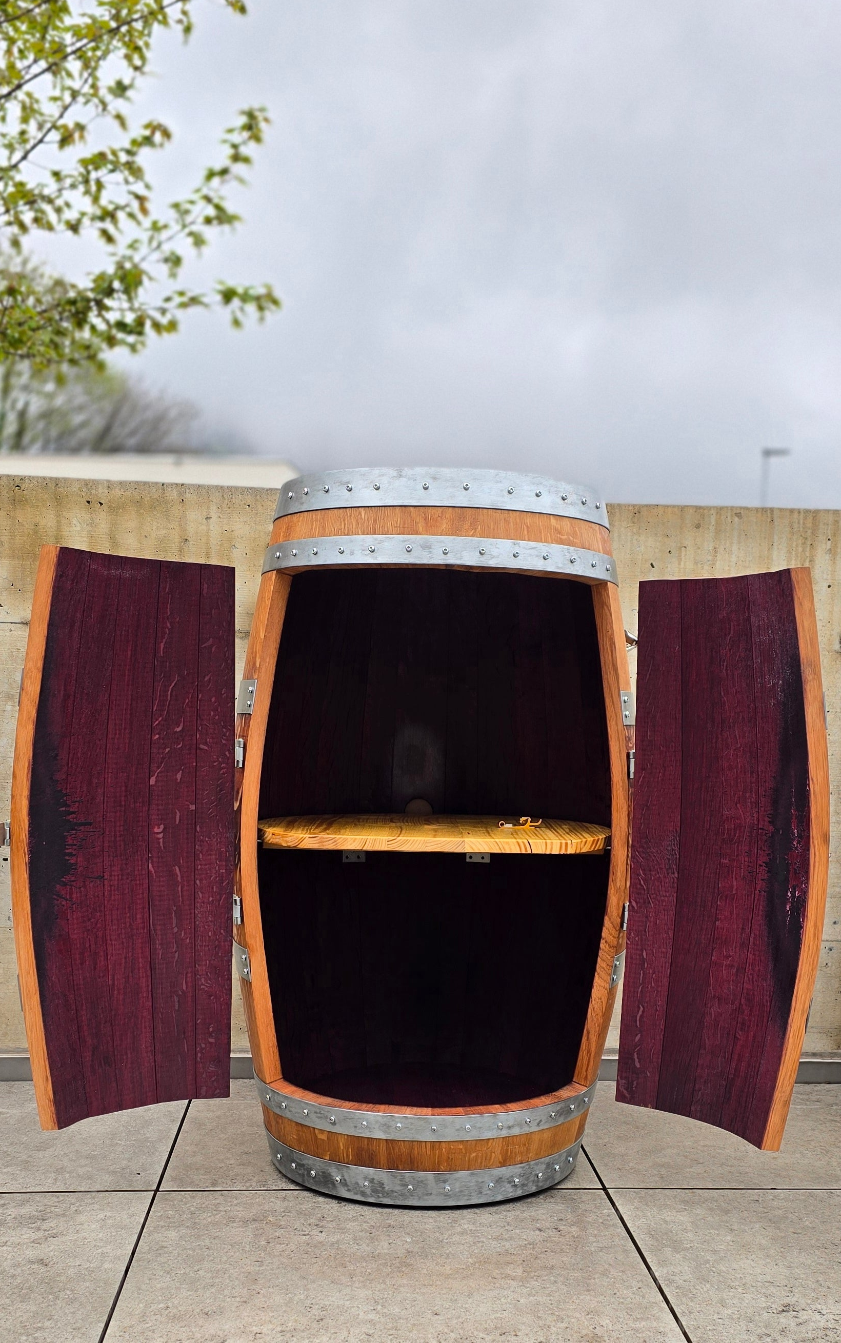 Botte Barrique 125L Porta Vino – Tavolino da Aperitivo Design