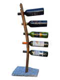 Portabottiglie artigianale in doga di Barrique e pietra
